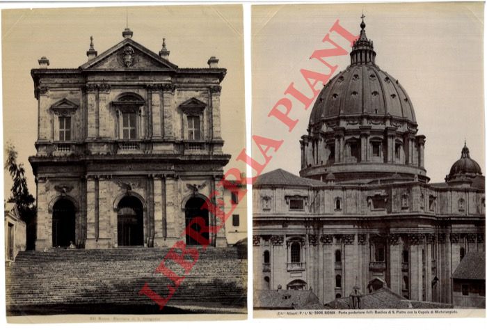 - - Roma. S. Pietro parte post. con la Cupola, S. Gregorio, S. Paolo fuori le Mura, S.Lorenzo.