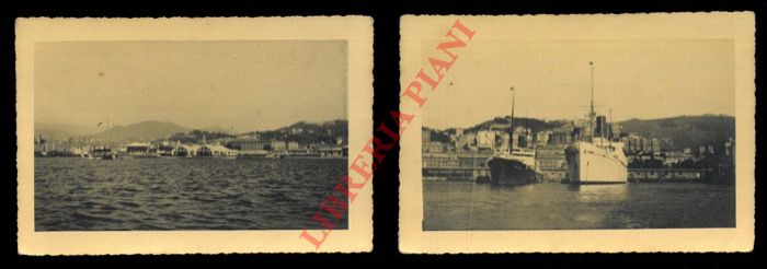 Marina mercantile, ecc. - - Genova, porto e due navi passeggeri.