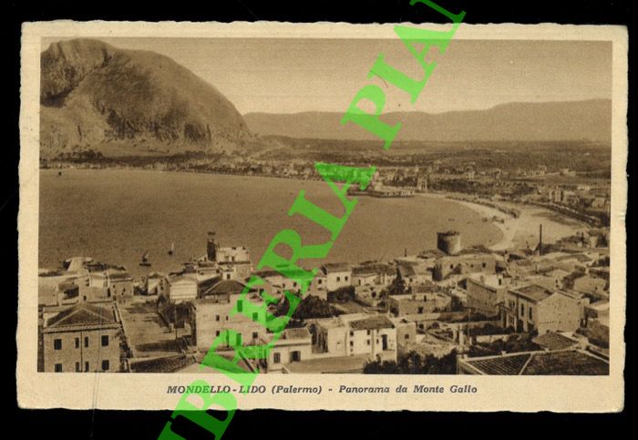 - - Mondello Lido (Palermo). Panorama da Monte Gallo.