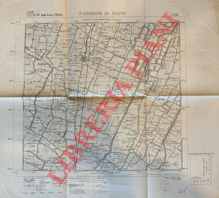 Carta IGM - - S. Giorgio di Piano. F 87 della Carta d'Italia. I NE.
