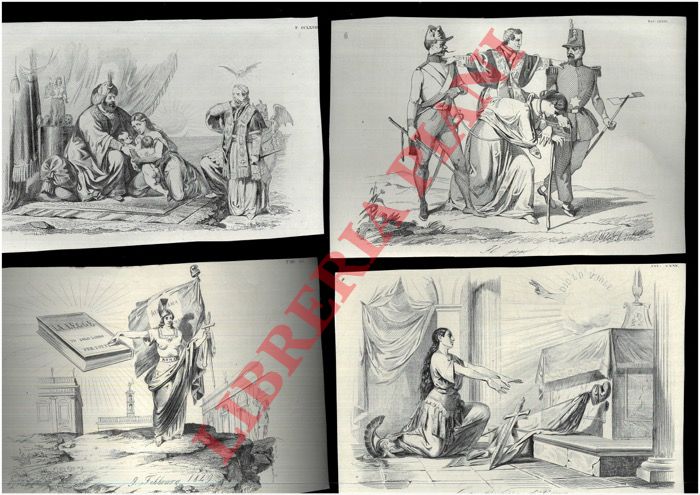 - - Festeggiamenti per la Repubblica o feroce satira anticlericale per il ritorno di Pio IX.