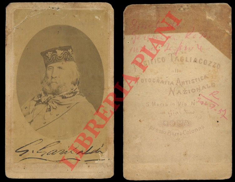 Pacifico Tagliacozzi. Roma - - Garibaldi. Con firma autografa in calce.