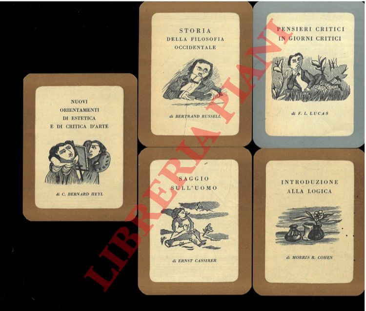 (Longanesi) - - Schedine librarie con dis. longanesiani (
