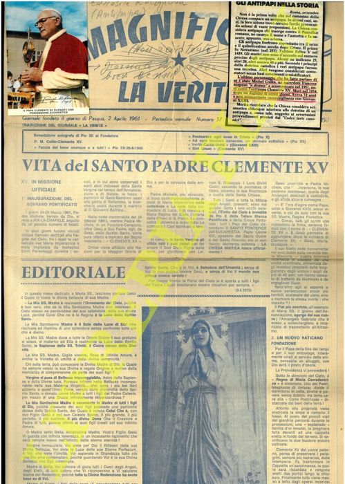 - - Magnificat. La verite. Giornale fondato il 2 aprile 1961 a Pasqua. Vita del Santo Padre Clemente XV.