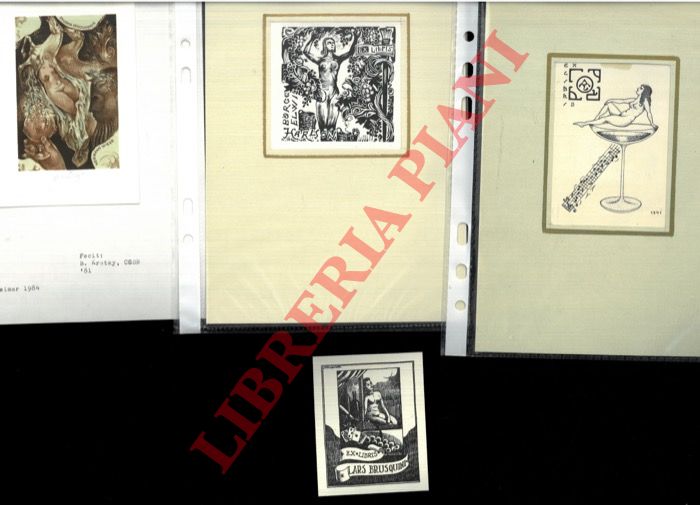 - - Ex libris : DONNE NUDE CON VINO O CALICI -