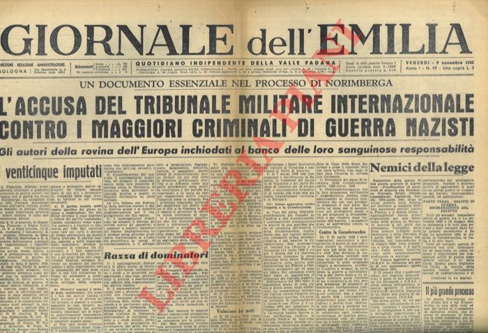 - - Tribunale Militare Internazionale contro i maggiori criminali di guerra nazisti.