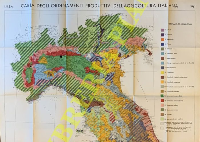 INEA - - Carta degli ordinamenti produttivi dell'agricoltura italiana. 1961. Ordinamento produttivo.