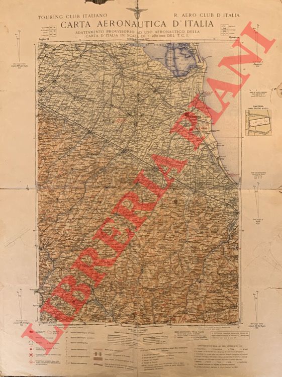 TCI - RACI - - Ravenna. Carta aeronautica d'Italia. Foglio 19.