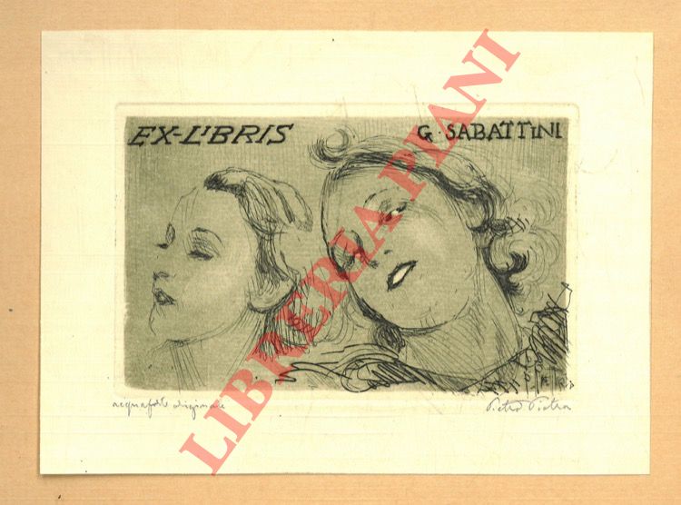 PIETRA Pietro - - Acquaforte originale, 1938, firmata, E.L. per Gino Sabattini, cm. 11 x 15.
