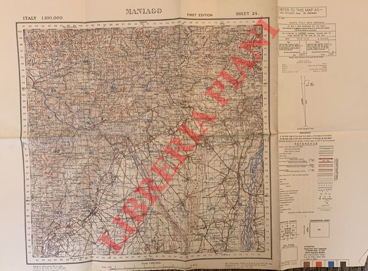 - - Maniago. Sheet 24. Carta geografica d'Italia.