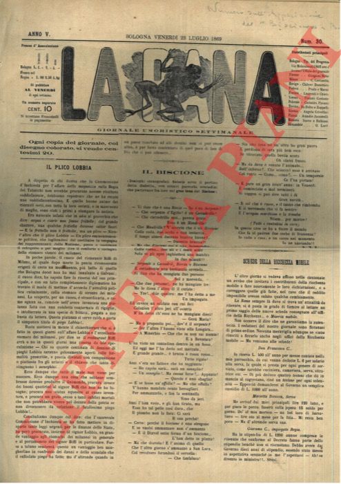 - - La rana. Giornale umoristico settimanale.