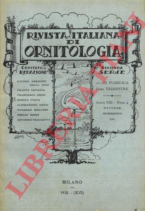 R.I.O. - (Casati, Imparati, Moltoni, Marietti, Sevesi, Taibel, Zangheri) - - Rivista Italiana di Ornitologia. Seconda Serie. 1938