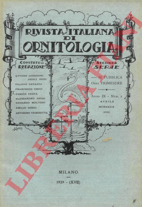 R.I.O. - (Moltoni, Scotti, De Beaux, Festa) - - Rivista Italiana di Ornitologia. Seconda Serie. 1939