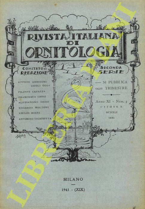 R.I.O. - (Caterini, Moltoni) - - Rivista Italiana di Ornitologia. Seconda Serie. 1941