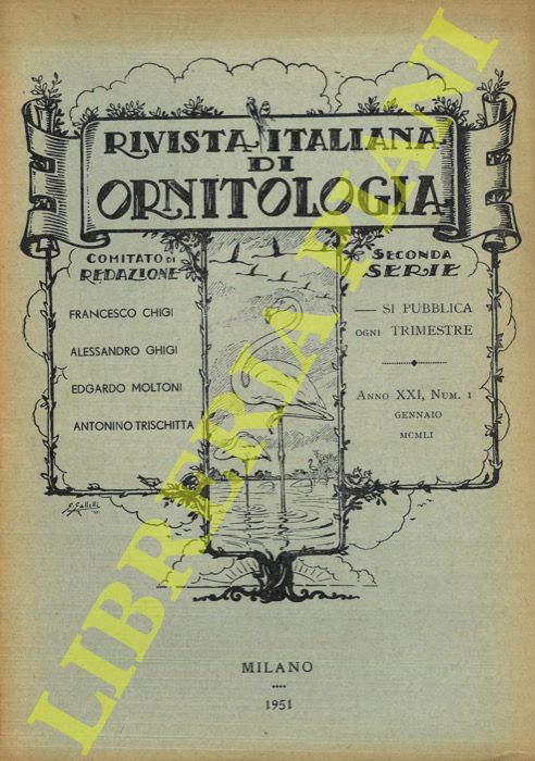 R.I.O. - (Tornielli, Taibel, Moltoni, Sevesi) - - Rivista Italiana di Ornitologia. Seconda Serie. 1951