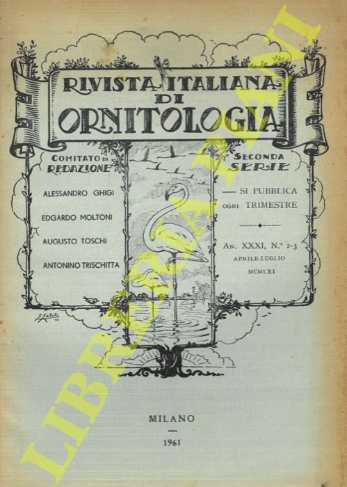 R.I.O. - (Tornielli, Di Carlo, Foschi) - Rivista Italiana di Ornitologia. Seconda Serie. 1961