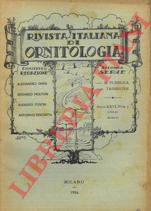 R.I.O. - (Moltoni, Caterini, Sevesi, Galmann, Toschi) - Rivista Italiana di Ornitologia. Seconda Serie. 1956