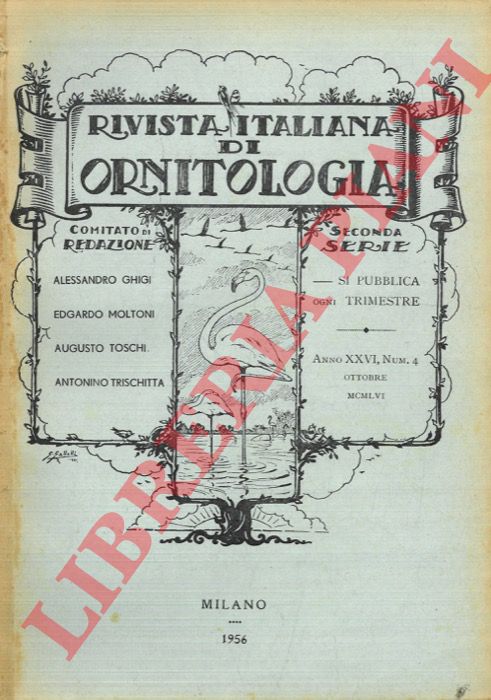 R.I.O. - (Orlando, Moltoni, Callegari, Di Carlo) - Rivista Italiana di Ornitologia. Seconda Serie. 1956