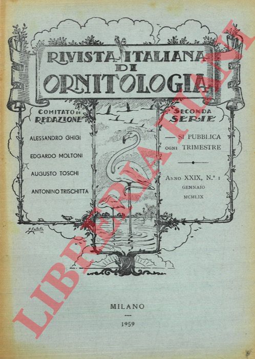 R.I.O. - (Moltoni, Orlando, Tornielli) - Rivista Italiana di Ornitologia. Seconda Serie. 1959