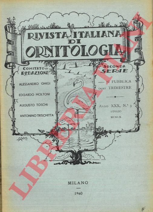 R.I.O. - (Moltoni, Di Carlo, Foschi, Giol) - Rivista Italiana di Ornitologia. Seconda Serie. 1960