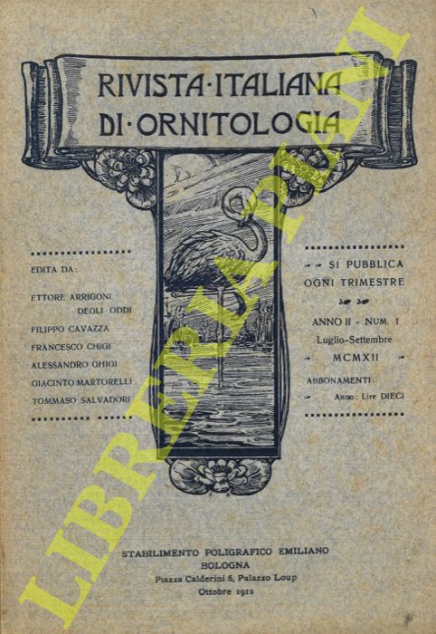 R.I.O. - (Podenzana, Vallon, Chigi, Balducci, Martorelli, Salvadori, Cavazza) - Rivista Italiana di Ornitologia. 1913.
