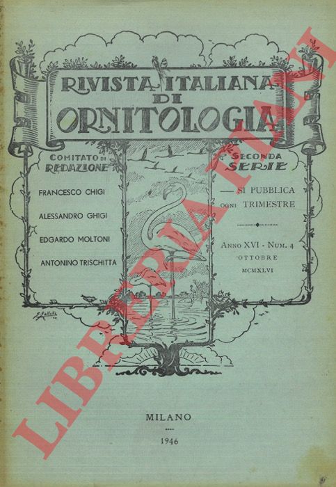 R.I.O. - (Moltoni, Vannutelli) - Rivista Italiana di Ornitologia. Seconda Serie. 1946