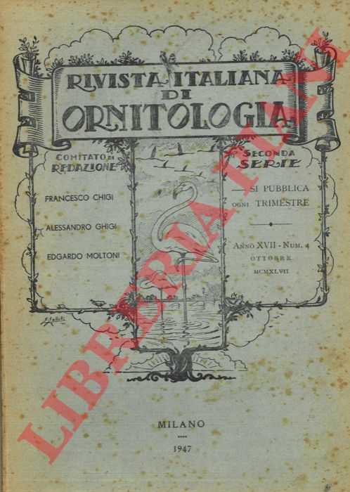 R.I.O. - (Rossi, Vannutelli) - Rivista Italiana di Ornitologia. Seconda Serie. 1947