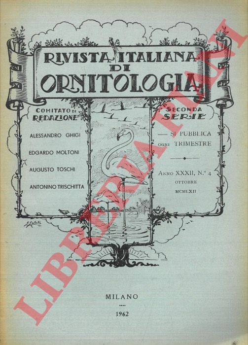R.I.O. - (Mainardi, Bianchi) - Rivista Italiana di Ornitologia. Seconda Serie. 1962