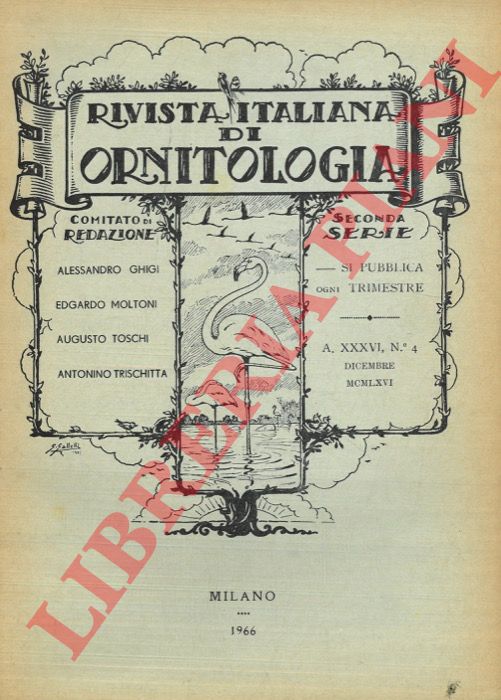 R.I.O. - (Randazzo, Moltoni, Teodorani, Keve, Trischitta, Clarke, Di Carlo) - Rivista Italiana di Ornitologia. Seconda Serie. 1966