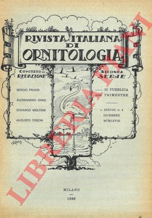 R.I.O. - (Moltoni, Tornielli) - Rivista Italiana di Ornitologia. Seconda Serie. 1968