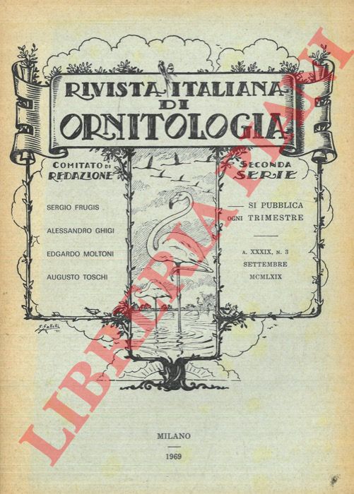 R.I.O. - (Zunino, Priolo) - Rivista Italiana di Ornitologia. Seconda Serie. 1969