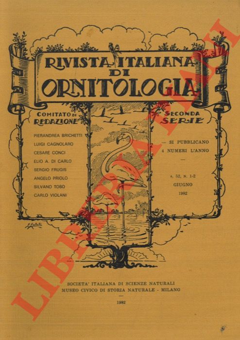 R.I.O. - AA. VV. - Rivista Italiana di Ornitologia. 1982. Seconda Serie. (Copertina beige)