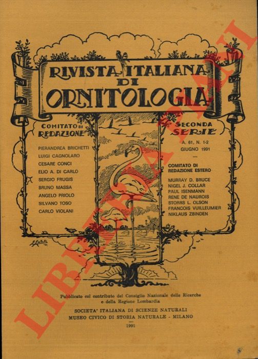 R.I.O. - AA. VV. - Rivista Italiana di Ornitologia. 1991. Seconda Serie. (Copertina beige)