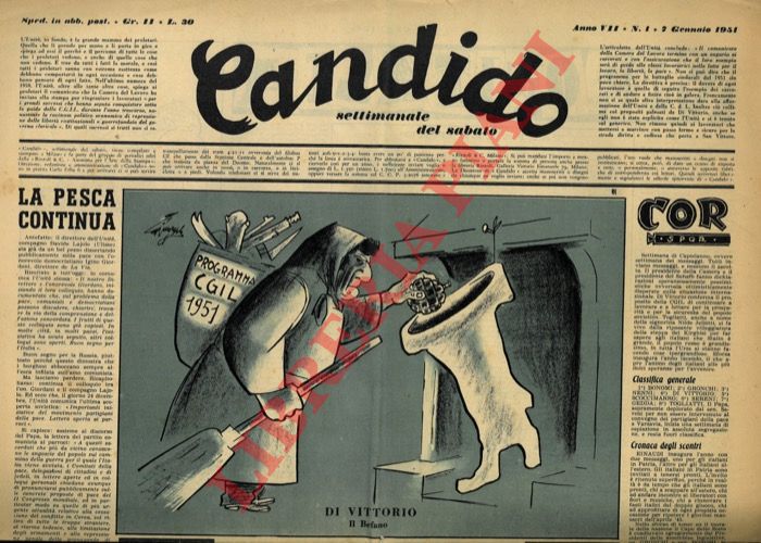Guareschi - - Candido. Settimanale del sabato. 1951.