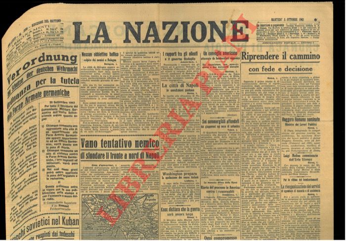 - - Vano tentativo nemico di sfondare il fronte a nord di Napoli.