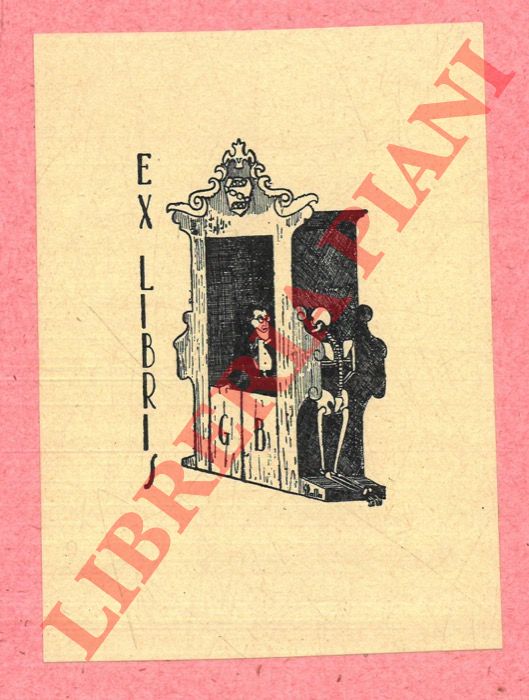 PALLAGROSI G.F. - - Un bel foglietto tipografico, 1939, per G. Botta, di cm. 10,5 x 7,5. ( La morte al confessionale.)