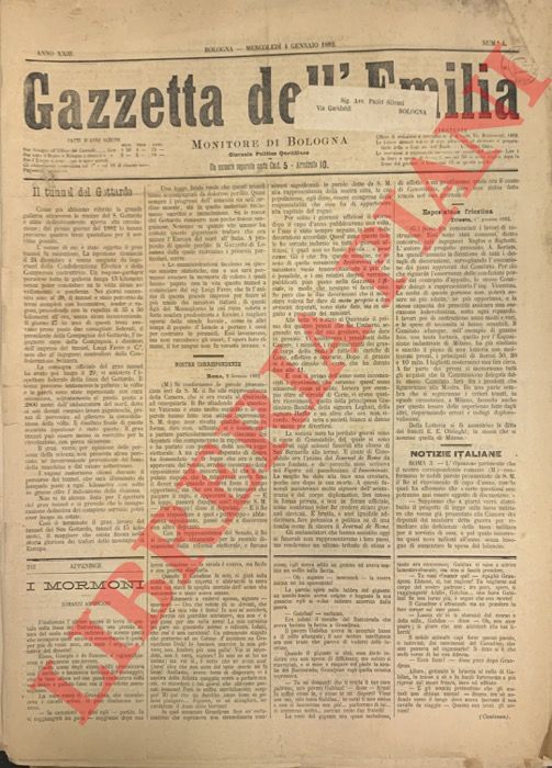 - - Gazzetta dell'Emilia. Monitore di Bologna. 1882.