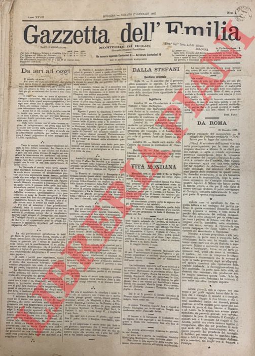 - - Gazzetta dell'Emilia. Monitore di Bologna. 1887.