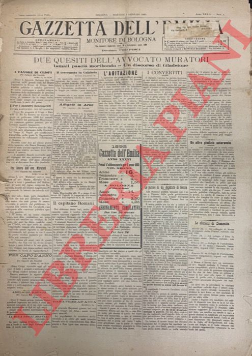 - - Gazzetta dell'Emilia. Monitore di Bologna. 1895.