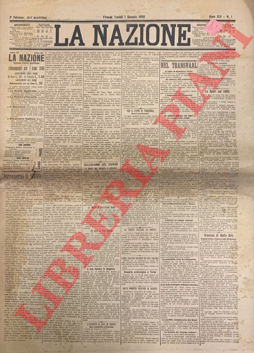 - - La Nazione. 1900.