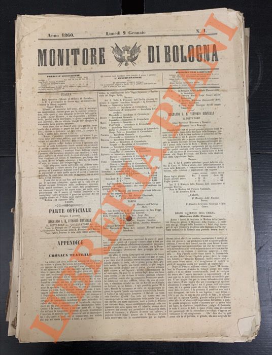 - - Monitore di Bologna. 1860.