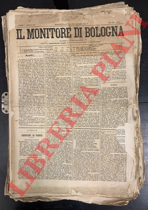 - - Monitore di Bologna. 1872.