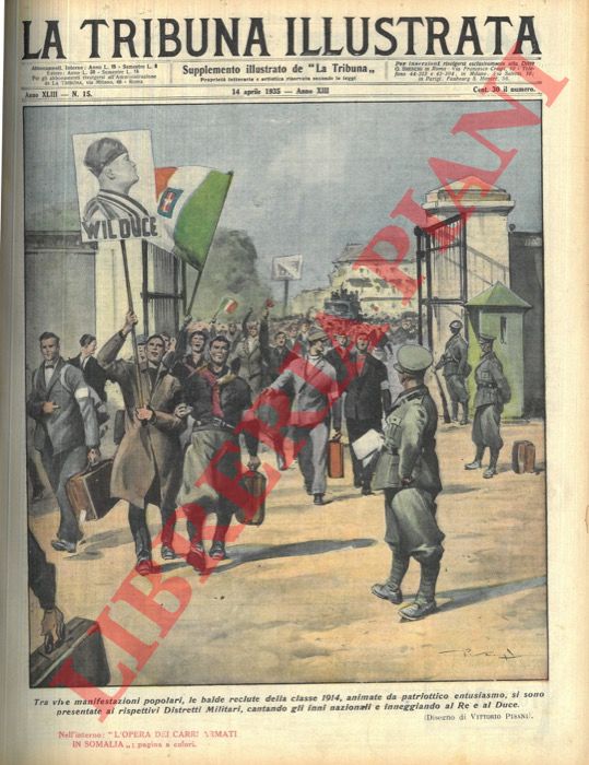 PISANI Vittorio - - Tra vive manifestazioni popolari, le balde reclute della classe 1914, animate da patriottico entusiasmo, si sono presentate ai rispettivi Distretti Militari, cantando gli inni nazionali e inneggiando al Re e al Duce.
