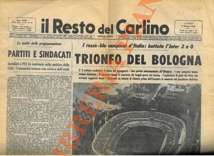 - - 1964, 8 giugno = 1925, 25 agosto - 1929, 8 luglio - 1934, 10 settembre - 1936, 11 maggio - 1937, 3 giugno - 1939, 29 maggio.