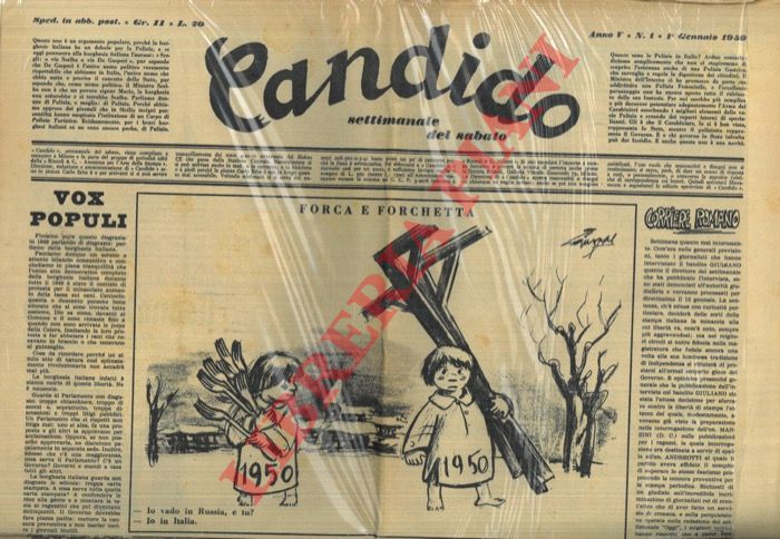 Guareschi - - Candido. Settimanale del sabato. 1950.