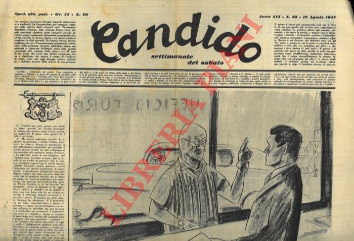 Mosca & Guareschi - - Candido. Settimanale del sabato. 1947.