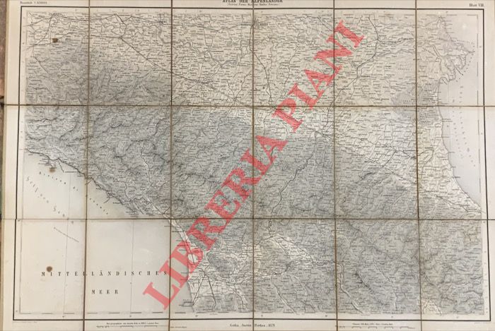 - - Atlas der Alpenlander. Provinz Parma, Modena, Emilia, Toscana. Blatt VIII.