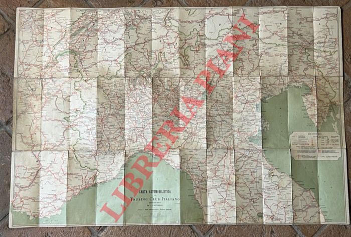 Touring Club d'Italia - - Carta automobilistica. Foglio n 1 e n 2.
