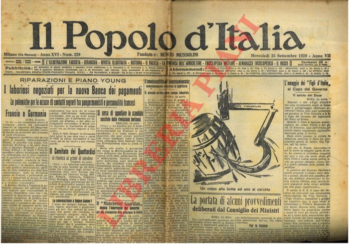 - - il Popolo d'Italia.