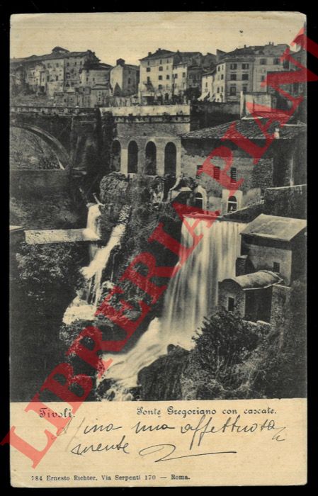 - - Tivoli. Ponte Gregoriano con cascate.
